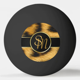 Elegant LeopardtryckMonogram - PingPong boll