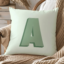 Elegant Letter A Monogram Personalized Initial Kudde