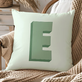 Elegant Letter E Monogram Personalized Initial Kudde