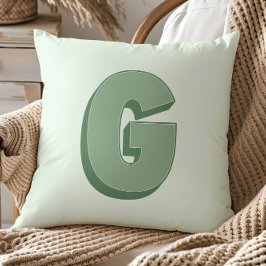 Elegant Letter G Monogram Personalized Initial Kudde