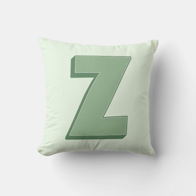 Elegant Letter Z Monogram Personalized Initial Kudde (Framsida)