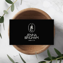 Elegant Lettering Monogram Logotyp Black/Ivory