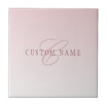Elegant Lettering och Monogram | Ro Ombre Kakelplatta<br><div class="desc">Elegantens monogramdesign med ditt namn eller någon annan text du väljer!</div>