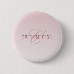 Elegant Lettering och Monogram Ro Ombre Knapp