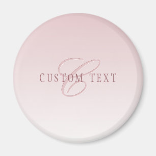 Elegant Lettering och Monogram Ro Ombre Magnet