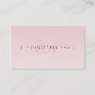 Elegant Lettering och Monogram Ro Ombre Visitkort