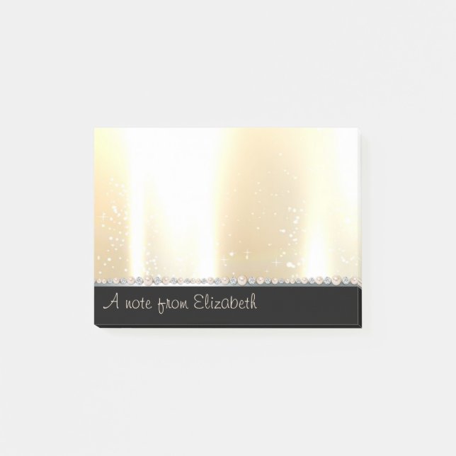 Elegant Lexury Simple,Diamoner,Pearls Post-it Block (Framsida)