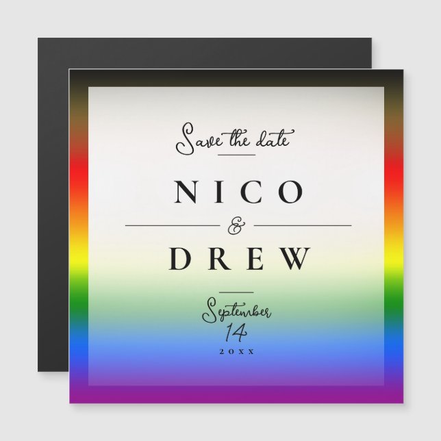 Elegant LGBTQ+ BIPOC Pride-bröllop (Fram/baksida)