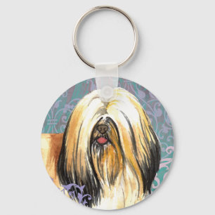 Elegant Lhasa Apso Nyckelring