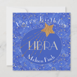 Elegant Libra Personlig Birthday Kort