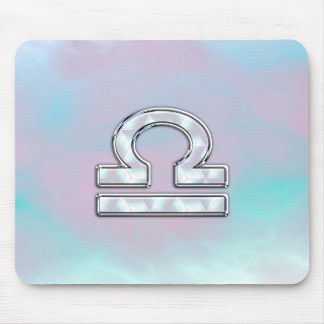 Elegant Libra Zodiac Sign Mor i Pearl Stil Musmatta (Framsidan)