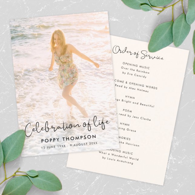 Elegant Life Firande - serviceorder begraven Program (Skapare uppladdad)