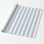 Elegant Light Blue and White Stripe Mönster Presentpapper<br><div class="desc">Enkelt ljusblått rand som omsluter pappert - perfekt för bröllop,  möhippor och födelsedagar.</div>