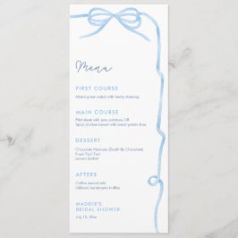 Elegant Light Blue Bow Möhippa Party Meny