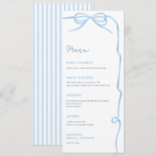 Elegant Light Blue Bow Möhippa Party Meny
