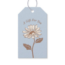Elegant Light Blue Daisy Gift-Märkre