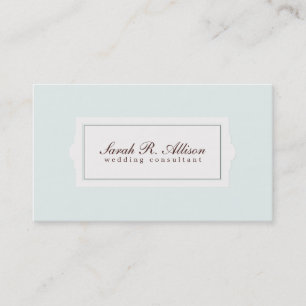 Elegant Light Blue Professionell Consultant Visitkort