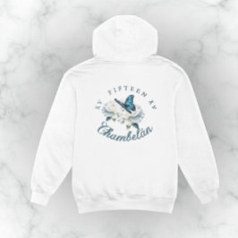 Elegant Light Blue Quinceañera - Chambelán Anpassn Hoodie