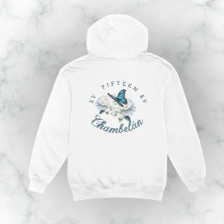 Elegant Light Blue Quinceañera - Chambelán Anpassn Hoodie