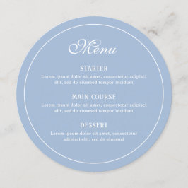 Elegant Light Blue Round Meny