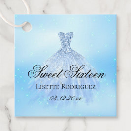 Elegant Light Blue Sweet 16 Personlig Gåvor Etiketter