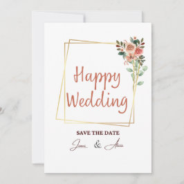 Elegant Light Brown Photo Collage Bröllop Invati Inbjudningar