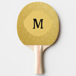 Elegant Light Guld Baroque Damask Anpassningsbar Pingisracket