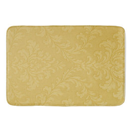 Elegant Light Guld Baroque Damask Badrumsmatta