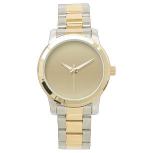 Elegant Light Guld Teal Manar Two Tone Watch Armbandsur