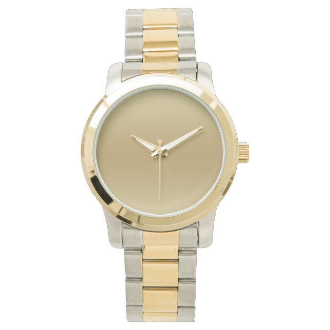 Elegant Light Guld Teal Manar Two Tone Watch Armbandsur (Framsida)