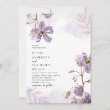 Elegant Light Lila Blommigt Bröllop