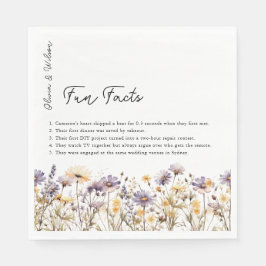 Elegant Light Lila Blommigt Bröllop Pappersservett