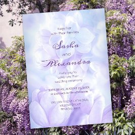 Elegant Light Lila Lilac Flowers Bröllop Inbjudningar