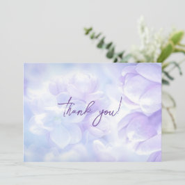 Elegant Light Lila Lilac Flowers Bröllop Tack Kort