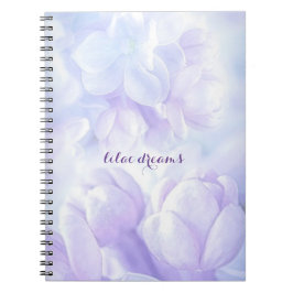 Elegant Light Lila Lilac Flowers Design Anteckningsbok