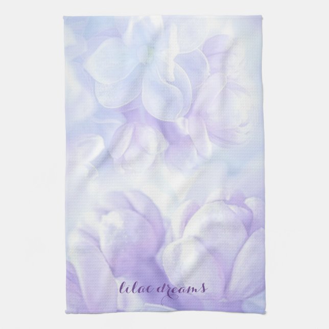 Elegant Light Lila Lilac Flowers Design Kökshandduk (Vertikal)