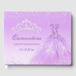 Elegant Light Lila Personlig Quinceanera Gästböcker