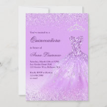 Elegant Light Lila Quinceanera 15:e födelsedagen