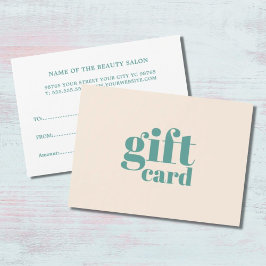 Elegant Light Pastel Beauty Gift Card Visitkort