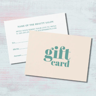 Elegant Light Pastel Beauty Gift Card Visitkort