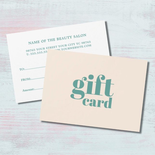 Elegant Light Pastel Beauty Gift Card Visitkort (Skapare uppladdad)