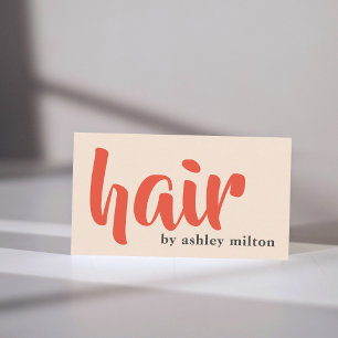Elegant Light Pastel Hair Stylist Fold Visitkort