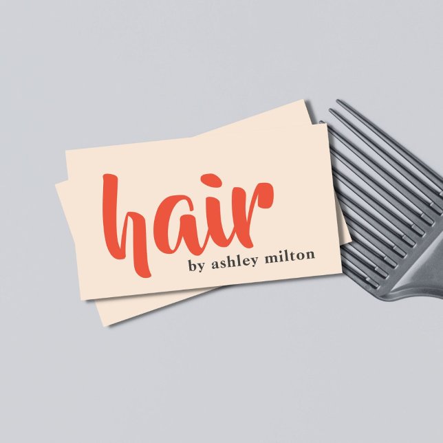 Elegant Light Pastel Hair Stylist Fold Visitkort (Skapare uppladdad)