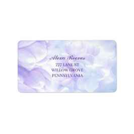 Elegant Light Purple Lilac Flowers Wedding Adressetikett