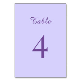 Elegant Light Purple Lilac Flowers Wedding Bordsnummer