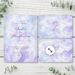 Elegant Light Purple Lilac Flowers Wedding OSA Kort