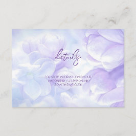 Elegant Light Purple Lilac Flowers Wedding Tilläggskort