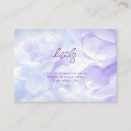 Elegant Light Purple Lilac Flowers Wedding Tilläggskort