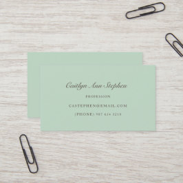 Elegant Light Teal Business Card Visitkort