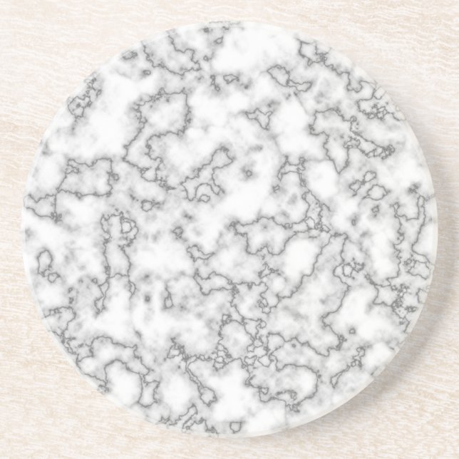 Elegant Light White Marble Underlägg (Framsidan)